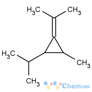 CAS No:24524-52-5 Cyclopropane,1-methyl-2-(1-methylethyl)-3-(1-methylethylidene)-, (1R,2S)-rel-