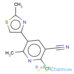 CAS No:246020-85-9 2-chloro-6-methyl-5-(2-methyl-1,3-thiazol-4-yl)nicotinonitrile