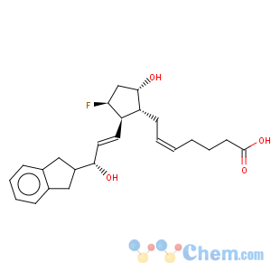 CAS No:246246-19-5 5-Heptenoic acid,7-[(1R,2R,3S,5S)-2-[(1E,3R)-3-(2,3-dihydro-1H-inden-2-yl)-3-hydroxy-1-propen-1-yl]-3-fluoro-5-hydroxycyclopentyl]-,(5Z)-