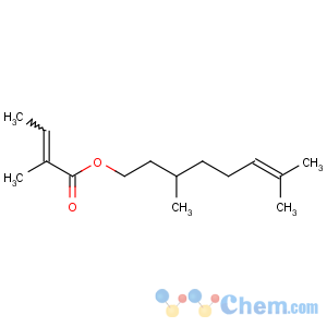 CAS No:24717-85-9 3,7-dimethyloct-6-enyl 2-methylbut-2-enoate