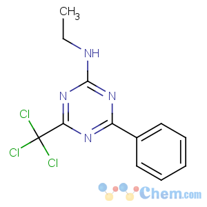 CAS No:24803-00-7 1,3,5-Triazin-2-amine,N-ethyl-4-phenyl-6-(trichloromethyl)-
