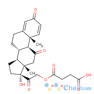 CAS No:24808-87-5 Pregna-1,4-diene-3,11,20-trione,21-(3-carboxy-1-oxopropoxy)-17-hydroxy- (9CI)