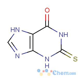 CAS No:2487-40-3 2-sulfanylidene-3,7-dihydropurin-6-one
