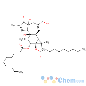 CAS No:24928-17-4 Decanoic acid,(1aR,1bS,4aR,7aS,7bS,8R,9R,9aS)-1,1a,1b,4,4a,5,7a,7b,8,9-decahydro-4a,7b-dihydroxy-3-(hydroxymethyl)-1,1,6,8-tetramethyl-5-oxo-9aH-cyclopropa[3,4]benz[1,2-e]azulene-9,9a-diylester