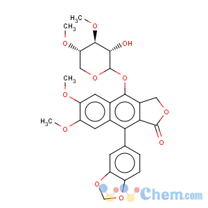 CAS No:25047-48-7 Naphtho[2,3-c]furan-1(3H)-one,9-(1,3-benzodioxol-5-yl)-4-[(3,4-di-O-methyl-D-xylopyranosyl)oxy]-6,7-dimethoxy-