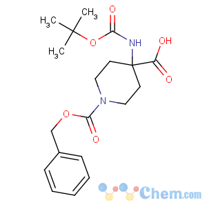 CAS No:252720-32-4 4-[(2-methylpropan-2-yl)oxycarbonylamino]-1-<br />phenylmethoxycarbonylpiperidine-4-carboxylic acid