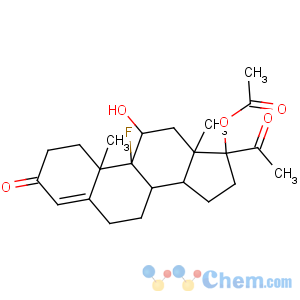 CAS No:2529-45-5 [(8S,9R,10S,11S,13S,14S,17R)-17-acetyl-9-fluoro-11-hydroxy-10,<br />13-dimethyl-3-oxo-1,2,6,7,8,11,12,14,15,<br />16-decahydrocyclopenta[a]phenanthren-17-yl] acetate