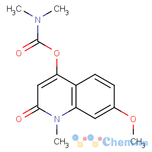 CAS No:253309-15-8 Carbamic acid,dimethyl-, 1,2-dihydro-7-methoxy-1-methyl-2-oxo-4-quinolinyl ester (9CI)