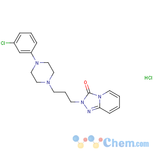 CAS No:25332-39-2 2-[3-[4-(3-chlorophenyl)piperazin-1-yl]propyl]-[1,2,4]triazolo[4,<br />3-a]pyridin-3-one