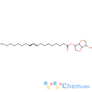 CAS No:25339-93-9 (3-hydroxy-2,3,3a,5,6,6a-hexahydrofuro[3,2-b]furan-6-yl)<br />(Z)-octadec-9-enoate