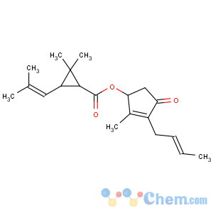 CAS No:25402-06-6 Cyclopropanecarboxylicacid, 2,2-dimethyl-3-(2-methyl-1-propenyl)-,(1S)-3-(2Z)-2-butenyl-2-methyl-4-oxo-2-cyclopenten-1-yl ester, (1R,3R)-