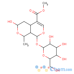 CAS No:25406-64-8 methyl<br />3-hydroxy-1-methyl-8-[(2S,3R,4S,5S,6R)-3,4,<br />5-trihydroxy-6-(hydroxymethyl)oxan-2-yl]oxy-1,3,4,4a,8,<br />8a-hexahydropyrano[3,4-c]pyran-5-carboxylate