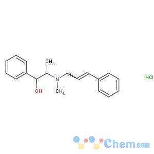 CAS No:25441-16-1 Benzenemethanol, a-[1-[methyl(3-phenyl-2-propen-1-yl)amino]ethyl]-,hydrochloride (1:1)