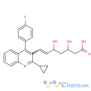 CAS No:254452-86-3 (E,3S,5R)-7-[2-cyclopropyl-4-(4-fluorophenyl)quinolin-3-yl]-3,<br />5-dihydroxyhept-6-enoic acid