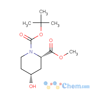 CAS No:254882-06-9 1,2-Piperidinedicarboxylicacid, 4-hydroxy-, 1-(1,1-dimethylethyl) 2-methyl ester, (2S,4R)-