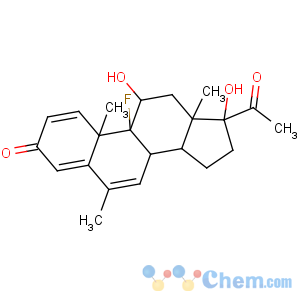 CAS No:25519-09-9 (8S,9R,10S,11S,13S,14S,17R)-17-acetyl-9-fluoro-11,17-dihydroxy-6,10,<br />13-trimethyl-8,11,12,14,15,16-hexahydrocyclopenta[a]phenanthren-3-one