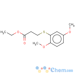 CAS No:255377-87-8 Propanoic acid,3-[(2,5-dimethoxyphenyl)thio]-, ethyl ester