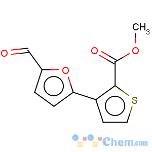 CAS No:255828-29-6 2-Thiophenecarboxylicacid, 3-(5-formyl-2-furanyl)-, methyl ester