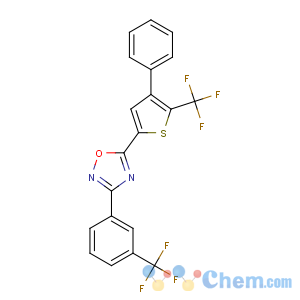CAS No:256414-75-2 5-[4-phenyl-5-(trifluoromethyl)thiophen-2-yl]-3-[3-(trifluoromethyl)<br />phenyl]-1,2,4-oxadiazole