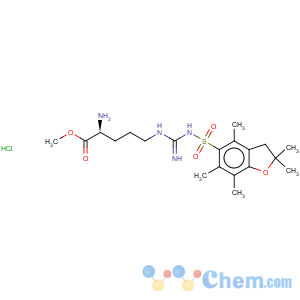 CAS No:257288-19-0 L-Ornithine,N5-[[[(2,3-dihydro-2,2,4,6,7-pentamethyl-5-benzofuranyl)sulfonyl]amino]iminomethyl]-,methyl ester, hydrochloride (1:1)