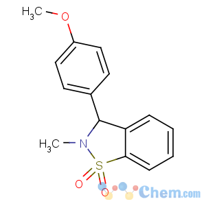 CAS No:2574-78-9 (3S)-3-(4-methoxyphenyl)-2-methyl-3H-1,2-benzothiazole 1,1-dioxide