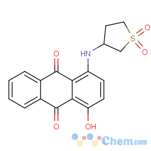 CAS No:25783-56-6 3-[[(9,10-Dihydro-9,10-dioxo-4-hydroxyanthracen)-1-yl]amino]tetrahydrothiophene 1,1-dioxide