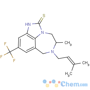 CAS No:257891-73-9 Imidazo[4,5,1-jk][1,4]benzodiazepine-2(1H)-thione,4,5,6,7-tetrahydro-5-methyl-6-(3-methyl-2-buten-1-yl)-9-(trifluoromethyl)-