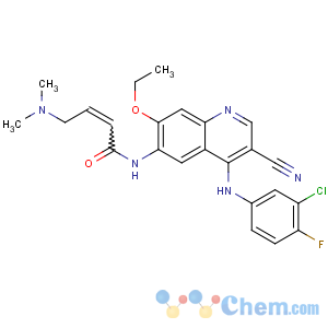 CAS No:257933-82-7 (E)-N-[4-(3-chloro-4-fluoroanilino)-3-cyano-7-ethoxyquinolin-6-yl]-4-<br />(dimethylamino)but-2-enamide