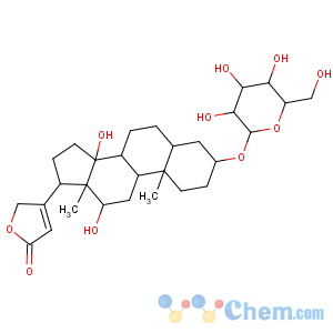 CAS No:25817-75-8 Card-20(22)-enolide,3-(b-D-glucopyranosyloxy)-12,14-dihydroxy-,(3b,5b,12b)- (9CI)