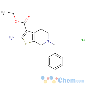 CAS No:25913-34-2 ethyl<br />2-amino-6-benzyl-5,7-dihydro-4H-thieno[2,<br />3-c]pyridine-3-carboxylate