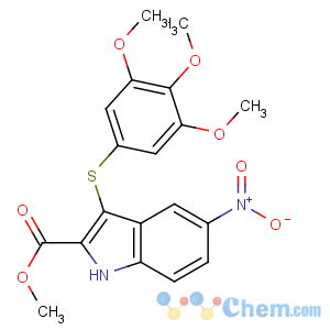 CAS No:259818-29-6 methyl<br />5-nitro-3-(3,4,5-trimethoxyphenyl)sulfanyl-1H-indole-2-carboxylate