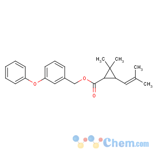 CAS No:26002-80-2 (3-phenoxyphenyl)methyl<br />2,2-dimethyl-3-(2-methylprop-1-enyl)cyclopropane-1-carboxylate