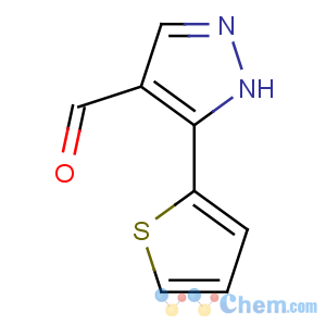 CAS No:26033-27-2 5-thiophen-2-yl-1H-pyrazole-4-carbaldehyde