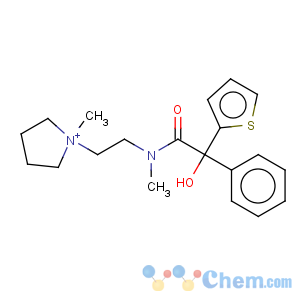 CAS No:26058-50-4 Pyrrolidinium,1-[2-[[2-hydroxy-2-phenyl-2-(2-thienyl)acetyl]methylamino]ethyl]-1-methyl-,bromide (1:1)