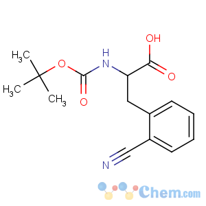 CAS No:261380-28-3 3-(2-cyanophenyl)-2-[(2-methylpropan-2-yl)oxycarbonylamino]propanoic<br />acid