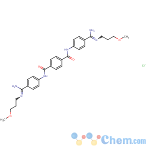 CAS No:2617-60-9 1,4-Benzenedicarboxamide,N1,N4-bis[4-[imino[(3-methoxypropyl)amino]methyl]phenyl]-, hydrochloride (1:2)