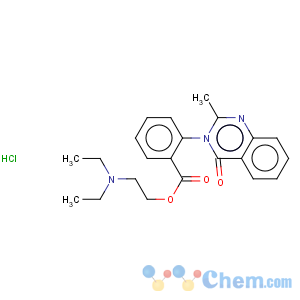 CAS No:2619-06-9 Benzoic acid,2-(2-methyl-4-oxo-3(4H)-quinazolinyl)-, 2-(diethylamino)ethyl ester,hydrochloride (1:1)