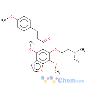 CAS No:26225-59-2 2-Propen-1-one,1-[6-[2-(dimethylamino)ethoxy]-4,7-dimethoxy-5-benzofuranyl]-3-(4-methoxyphenyl)-