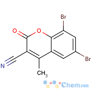 CAS No:262590-95-4 6,8-dibromo-4-methyl-2-oxochromene-3-carbonitrile