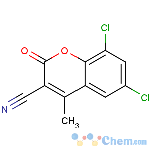 CAS No:262590-96-5 6,8-dichloro-4-methyl-2-oxochromene-3-carbonitrile
