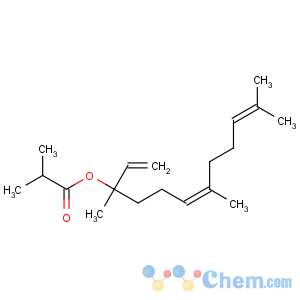 CAS No:2639-68-1 Propanoic acid,2-methyl-, 1-ethenyl-1,5,9-trimethyl-4,8-decadien-1-yl ester