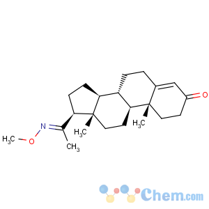 CAS No:26431-99-2 Pregn-4-ene-3,20-dione,20-(O-methyloxime) (9CI)