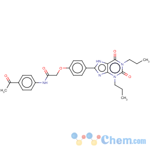 CAS No:264622-53-9 N-(4-Acetylphenyl)-2-[4-(2,3,6,7-tetrahydro-2,6-dioxo-1,3-dipropyl-1H-purin-8-yl)phenoxy]acetamide