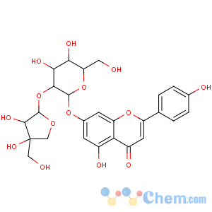 CAS No:26544-34-3 4H-1-Benzopyran-4-one,7-[(2-O-D-apio-b-D-furanosyl-b-D-glucopyranosyl)oxy]-5-hydroxy-2-(4-hydroxyphenyl)-