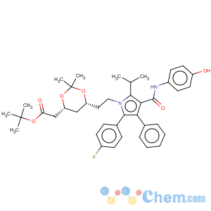 CAS No:265989-36-4 tert-butyl 2-((4R,6R)-6-(2-(2-(4-fluorophenyl)-4-(4-hydroxyphenylcarbamoyl)-5-isopropyl-3-phenyl-1H-pyrrol-1-yl)ethyl)-2,2-dimethyl-1,3-dioxan-4-yl)acetate