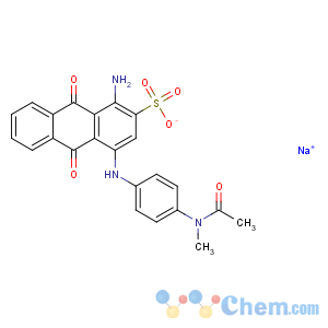 CAS No:2666-17-3 2-Anthracenesulfonicacid, 4-[[4-(acetylmethylamino)phenyl]amino]-1-amino-9,10-dihydro-9,10-dioxo-,sodium salt (1:1)