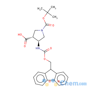 CAS No:267230-44-4 1,3-Pyrrolidinedicarboxylicacid, 4-[[(9H-fluoren-9-ylmethoxy)carbonyl]amino]-, 1-(1,1-dimethylethyl)ester, (3R,4S)-