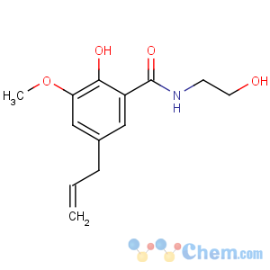 CAS No:26750-81-2 2-hydroxy-N-(2-hydroxyethyl)-3-methoxy-5-prop-2-enylbenzamide