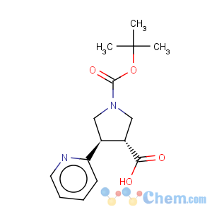 CAS No:267876-09-5 1,3-Pyrrolidinedicarboxylicacid, 4-(2-pyridinyl)-, 1-(1,1-dimethylethyl) ester, (3R,4R)-rel-