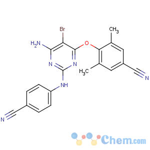 CAS No:269055-15-4 4-[6-amino-5-bromo-2-(4-cyanoanilino)pyrimidin-4-yl]oxy-3,<br />5-dimethylbenzonitrile